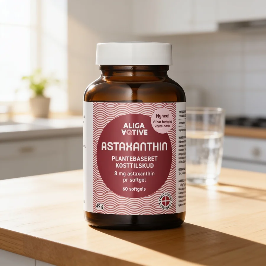 Aliga Aqtive Astaxanthin 8 mg i et hverdagsmiljø