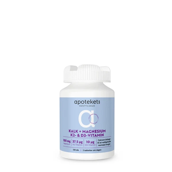 Apotekets Kalk + Magnesium, K2 & D3