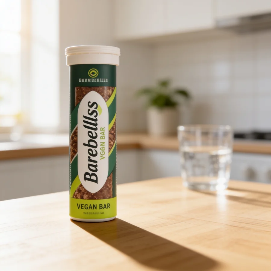 Barebells Vegan Bar i et hverdagsmiljø