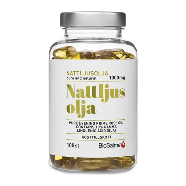 BioSalma Natlysolie 10 % GLA 1000 mg