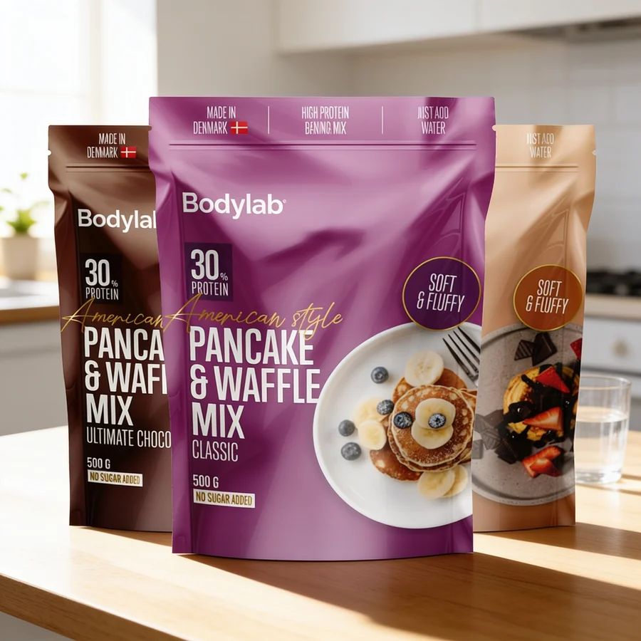 Bodylab American Style Protein Pancake & Waffle Mix i et hverdagsmiljø