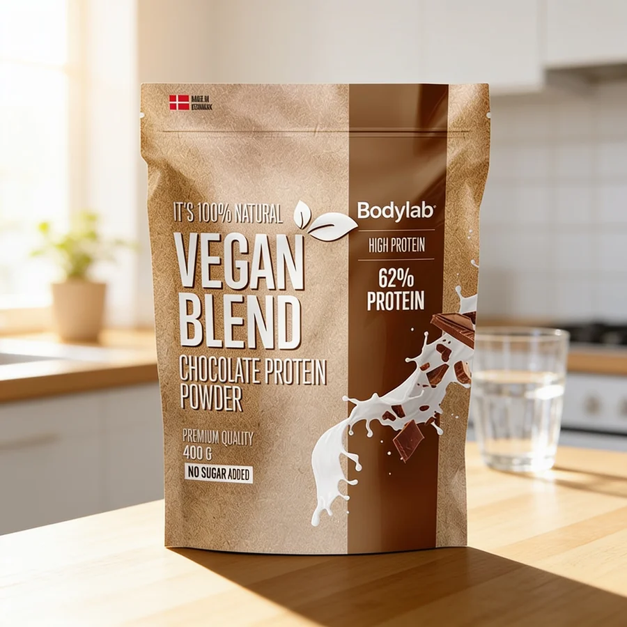Bodylab Vegan Blend Protein i et hverdagsmiljø