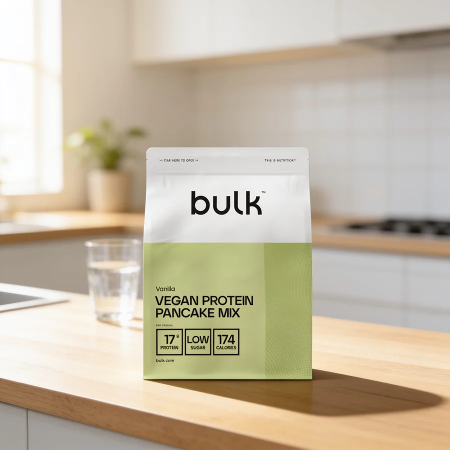 Bulk Vegan Protein Pancake Mix i et hverdagsmiljø