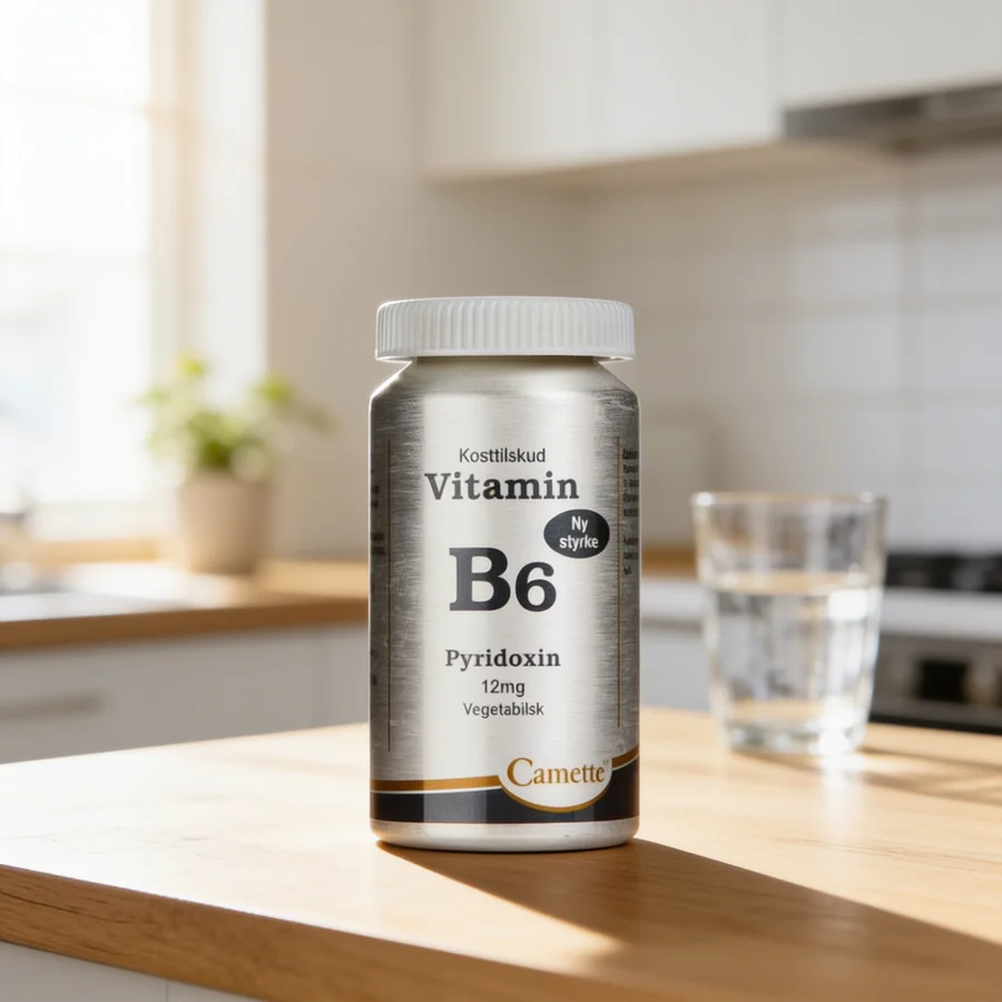 Camette Vitamin B6 Pyridoxin 12 mg i et hverdagsmiljø