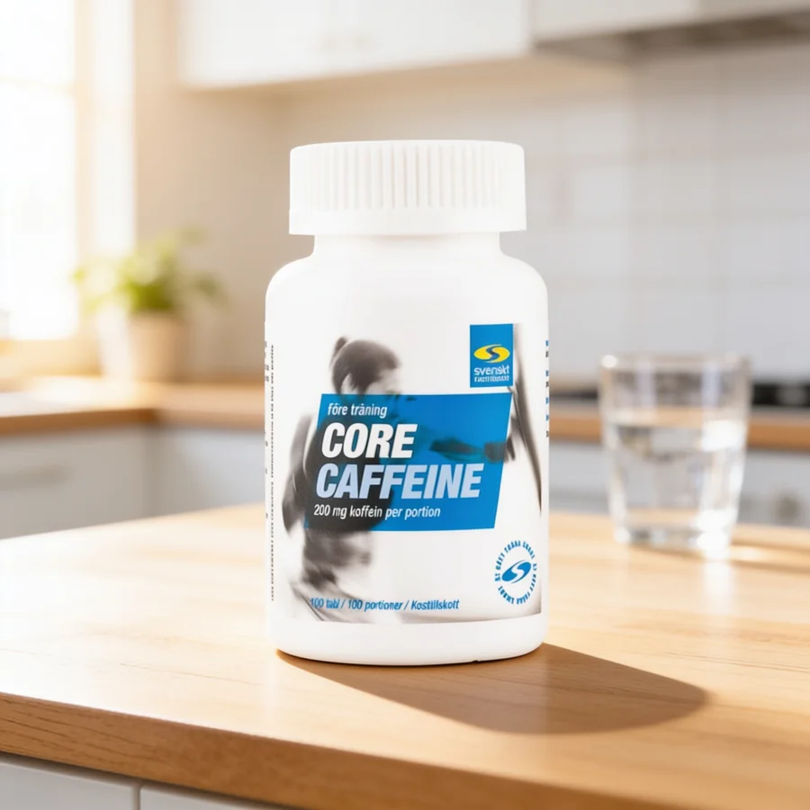 Core Caffeine 200 mg (250 tabletter) i et hverdagsmiljø
