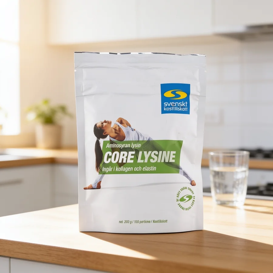 Core Lysine Pulver i et hverdagsmiljø