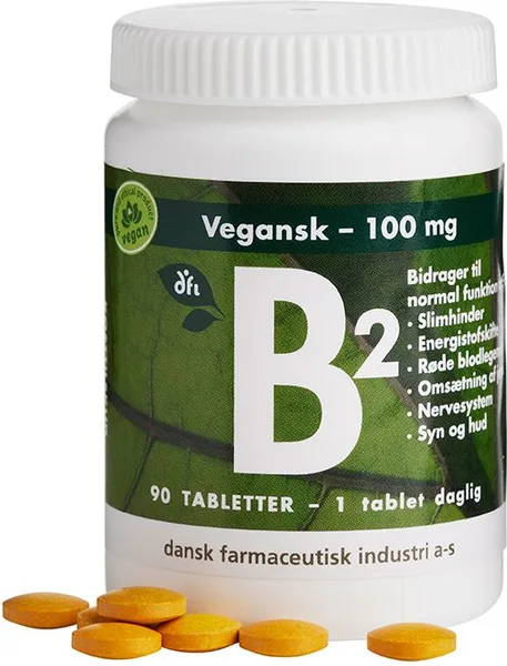 DFI Grønne Vitaminer B2-vitamin 100 mg