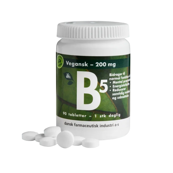 DFI Grønne Vitaminer B5-vitamin 200 mg