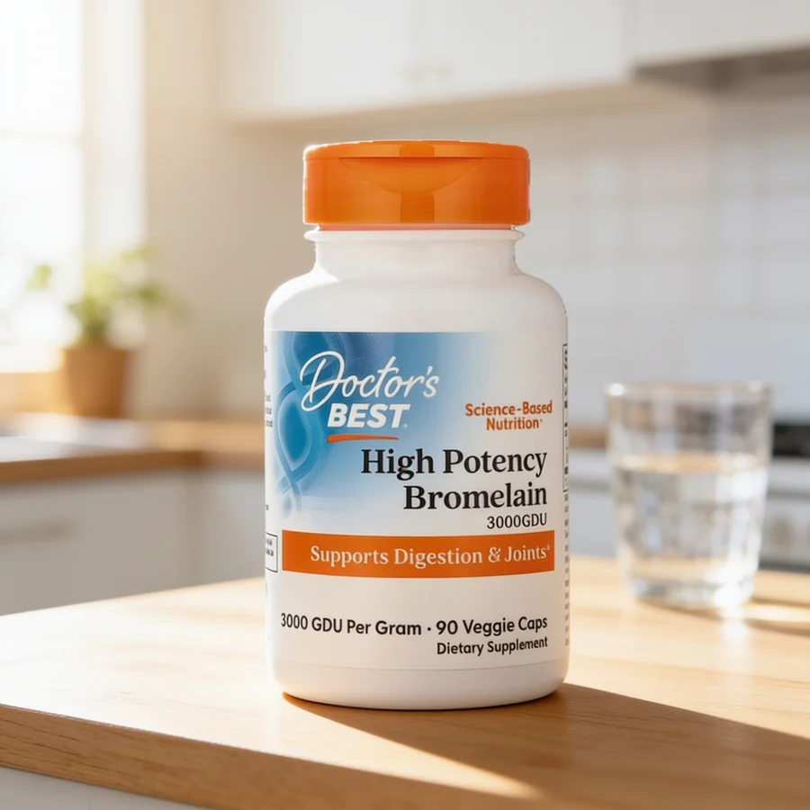 Doctor's Best Bromelain 500 mg (3000 GDU/g) i et hverdagsmiljø
