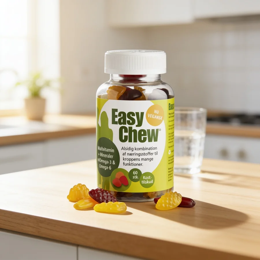 EasyChew Multivitamin + Mineraler i et hverdagsmiljø