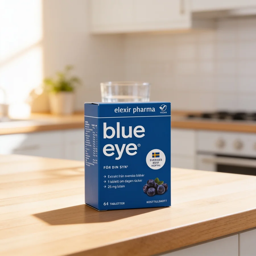 Elexir Pharma Blue Eye i et hverdagsmiljø