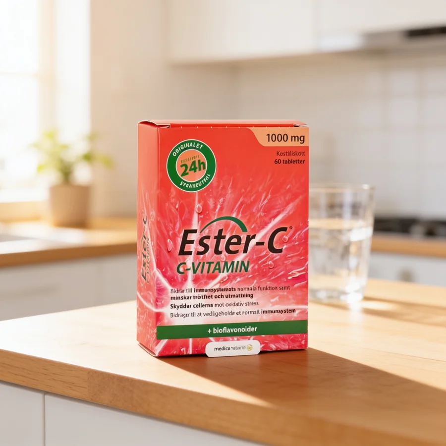 Ester-C 1000 mg i et hverdagsmiljø