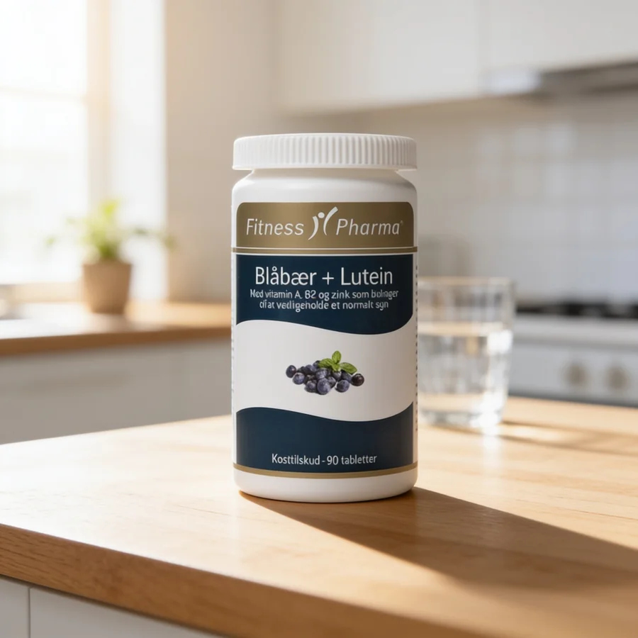 Fitness Pharma Blåbær + Lutein i et hverdagsmiljø
