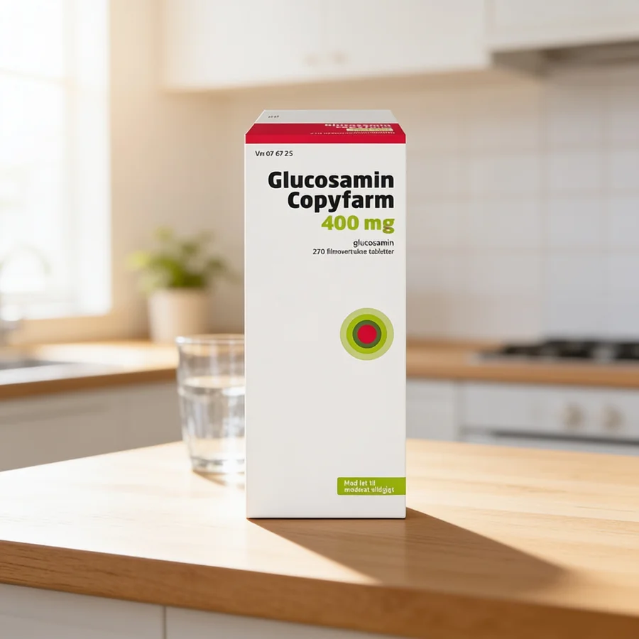 Glucosamin Copyfarm 400 mg (270 tabletter) i et hverdagsmiljø