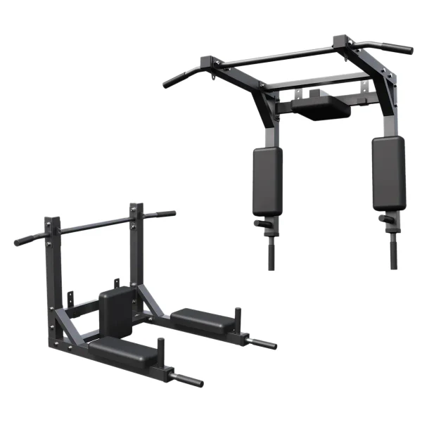 Gorilla Sports Kombineret Pull Up Chins Dip Station Væg