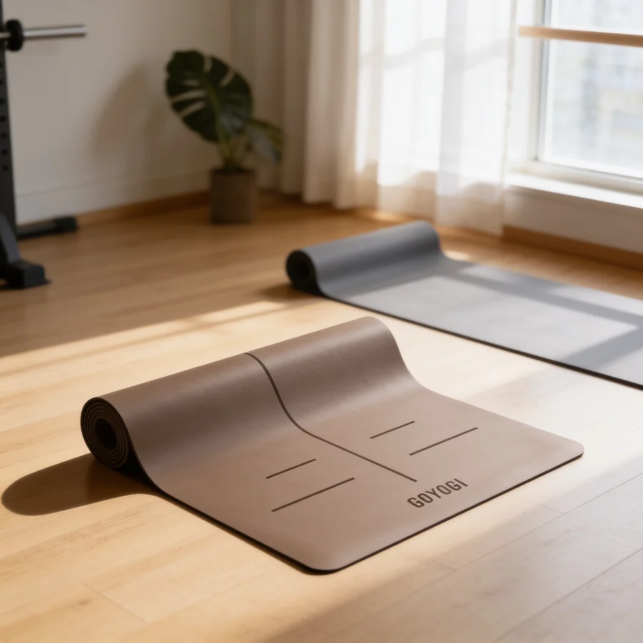 GoYogi Premium Signature Yogamåtte i et hverdagsmiljø