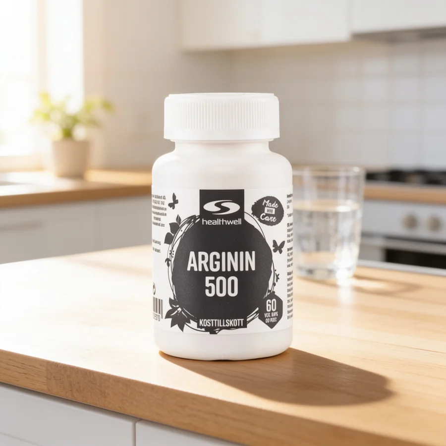 Healthwell Arginin 500 i et hverdagsmiljø
