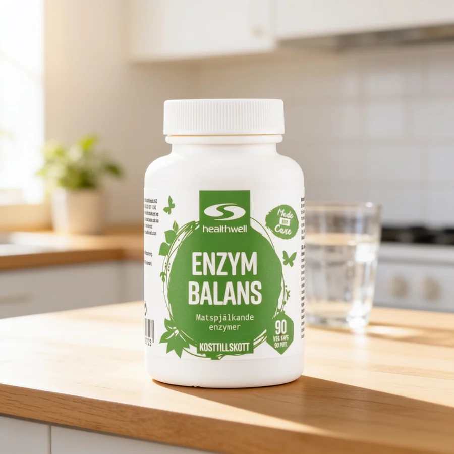 Healthwell Enzym Balance i et hverdagsmiljø