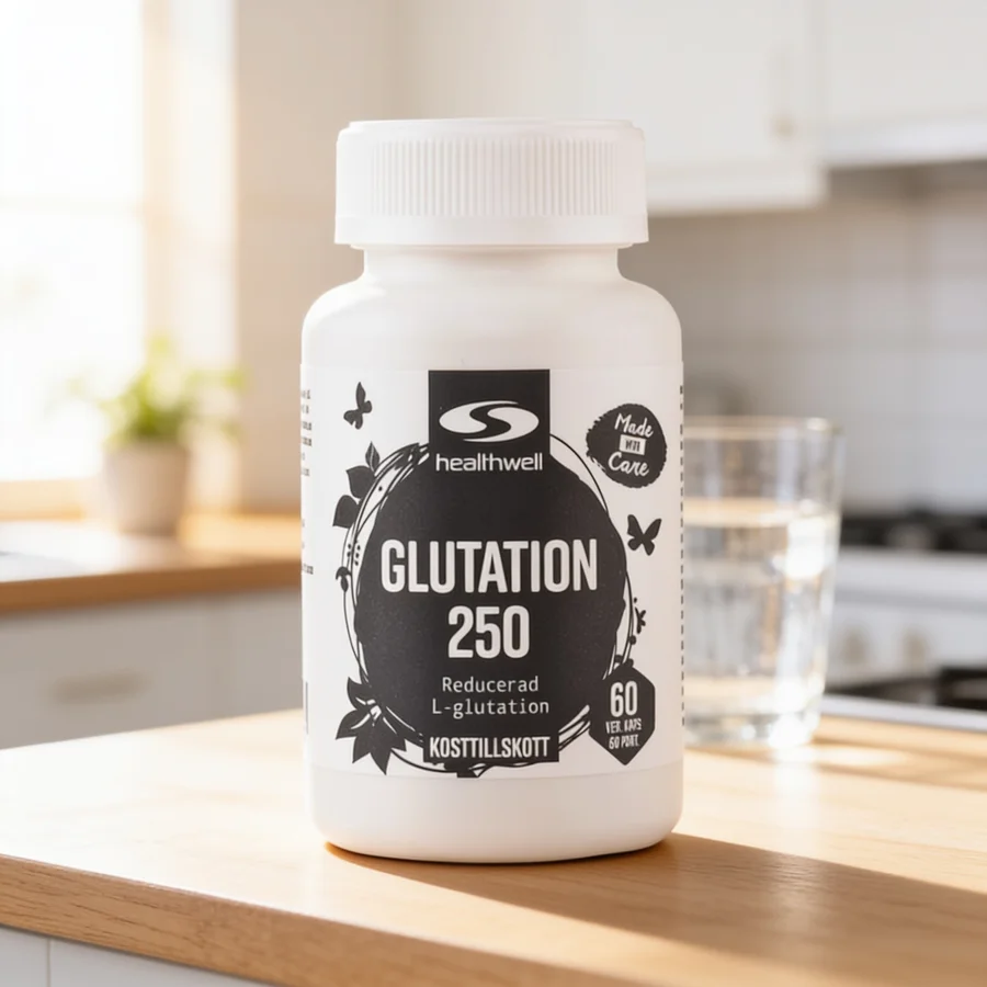 Healthwell Glutathion 250 i et hverdagsmiljø
