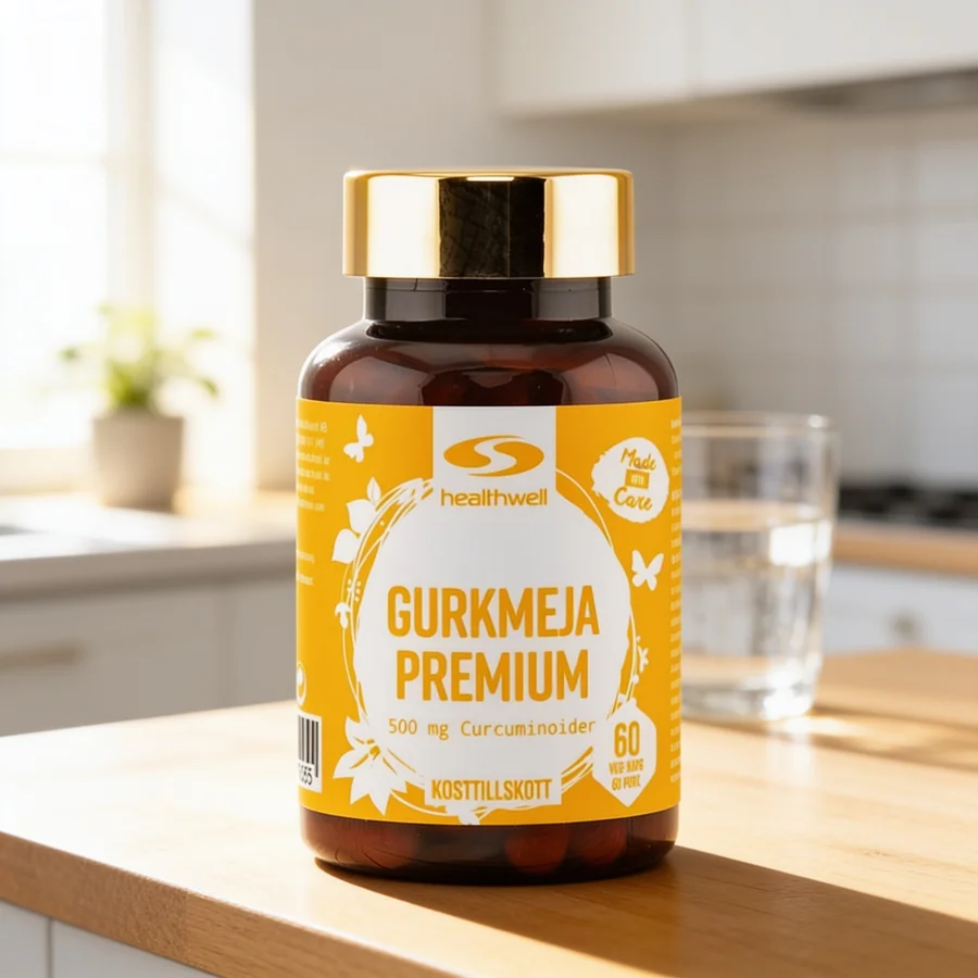 Healthwell Gurkemeje Premium i et hverdagsmiljø
