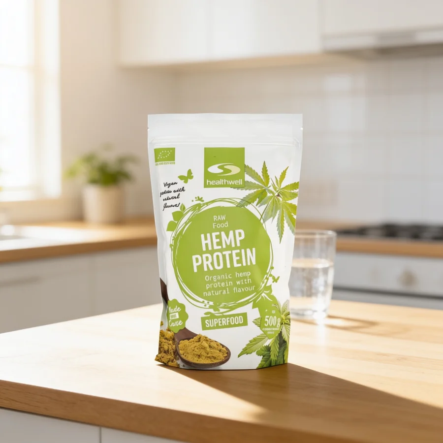 Healthwell Hampeprotein ØKO i et hverdagsmiljø