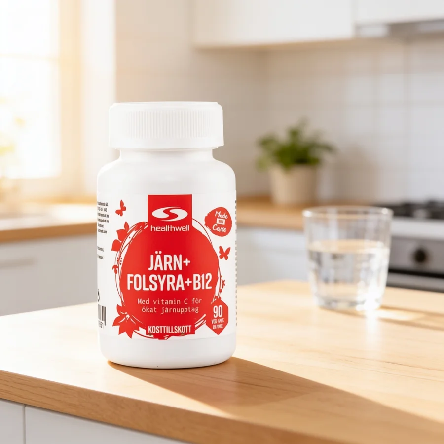 Healthwell Jern, Folsyre, B12 i et hverdagsmiljø