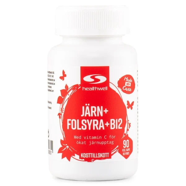 Healthwell Jern, Folsyre, B12