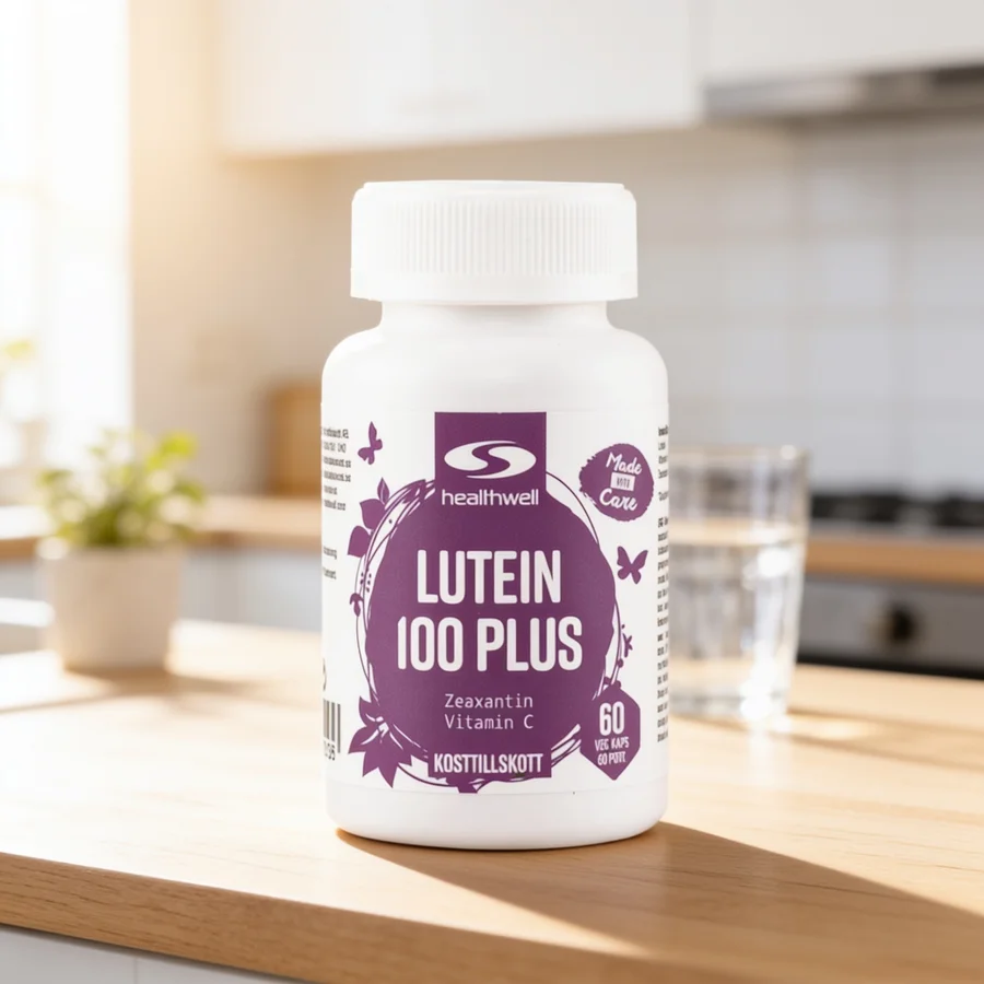 Healthwell Lutein 100 Plus i et hverdagsmiljø