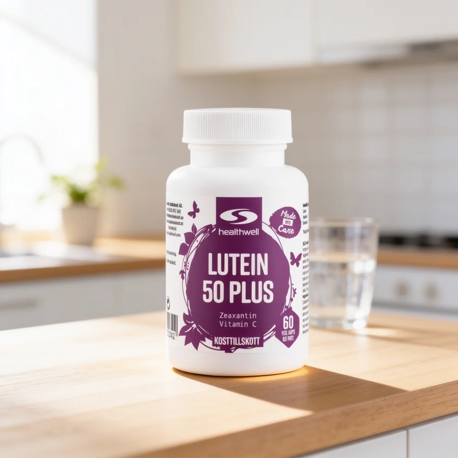 Healthwell Lutein 50 Plus i et hverdagsmiljø