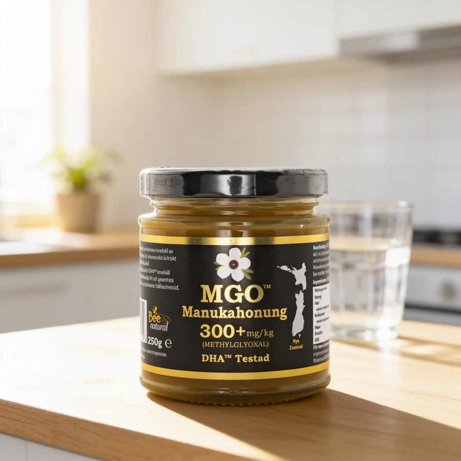 MGO Manuka honning 300+ i et hverdagsmiljø