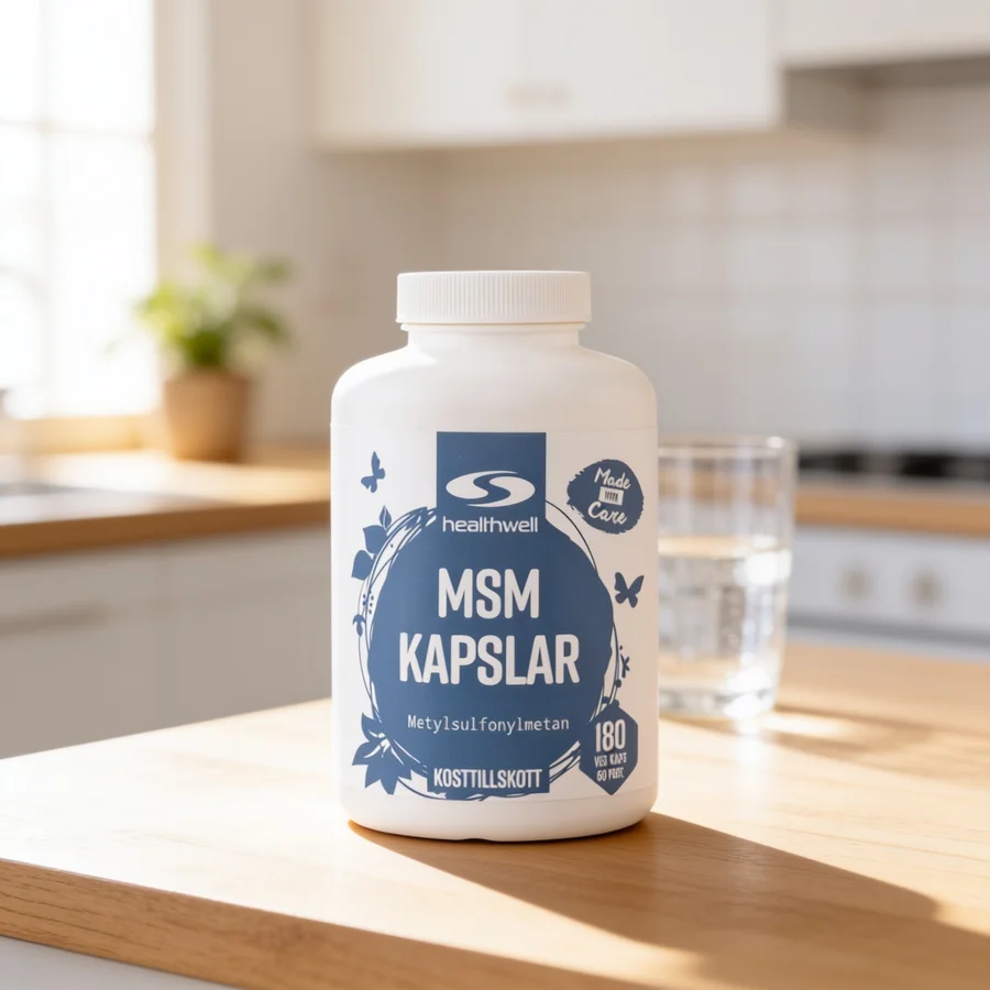 Healthwell MSM Kapsler (180 kapsler) i et hverdagsmiljø