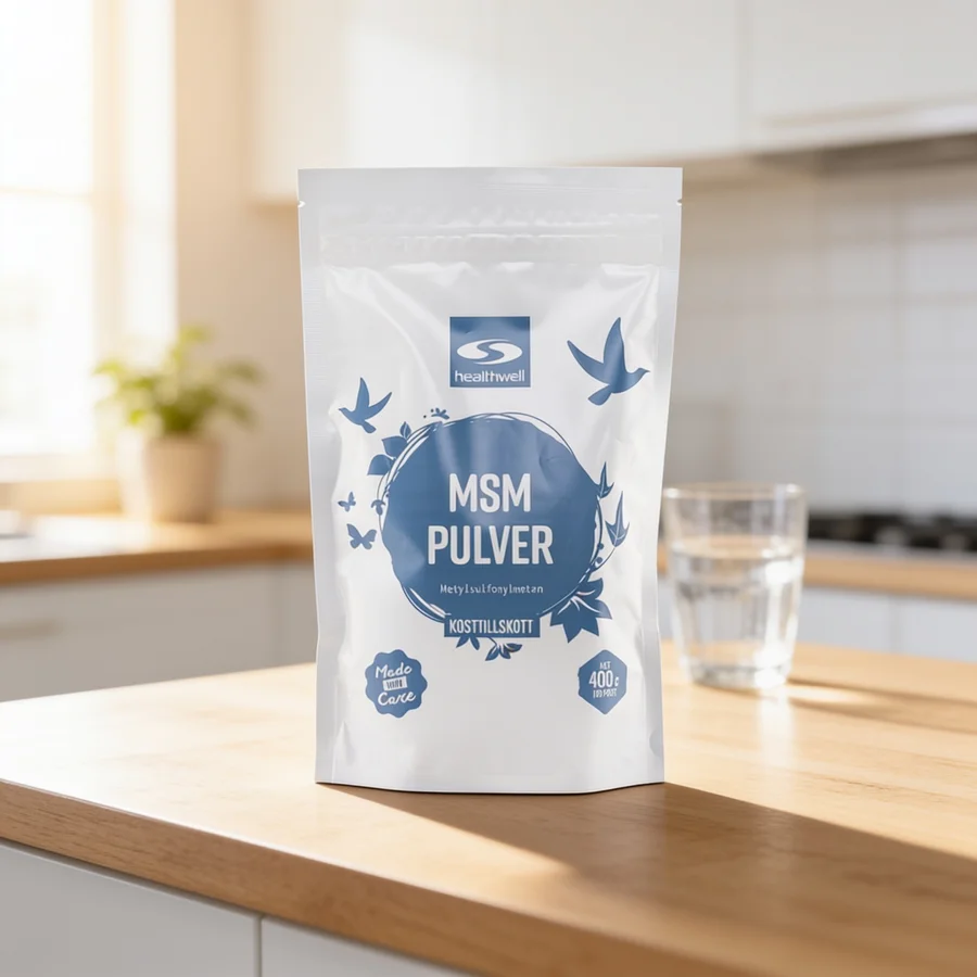 Healthwell MSM Pulver i et hverdagsmiljø