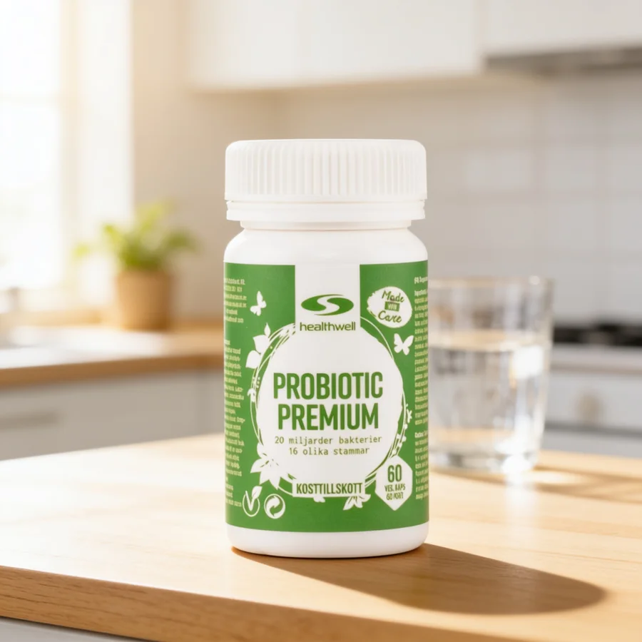Healthwell Probiotic Premium i et hverdagsmiljø