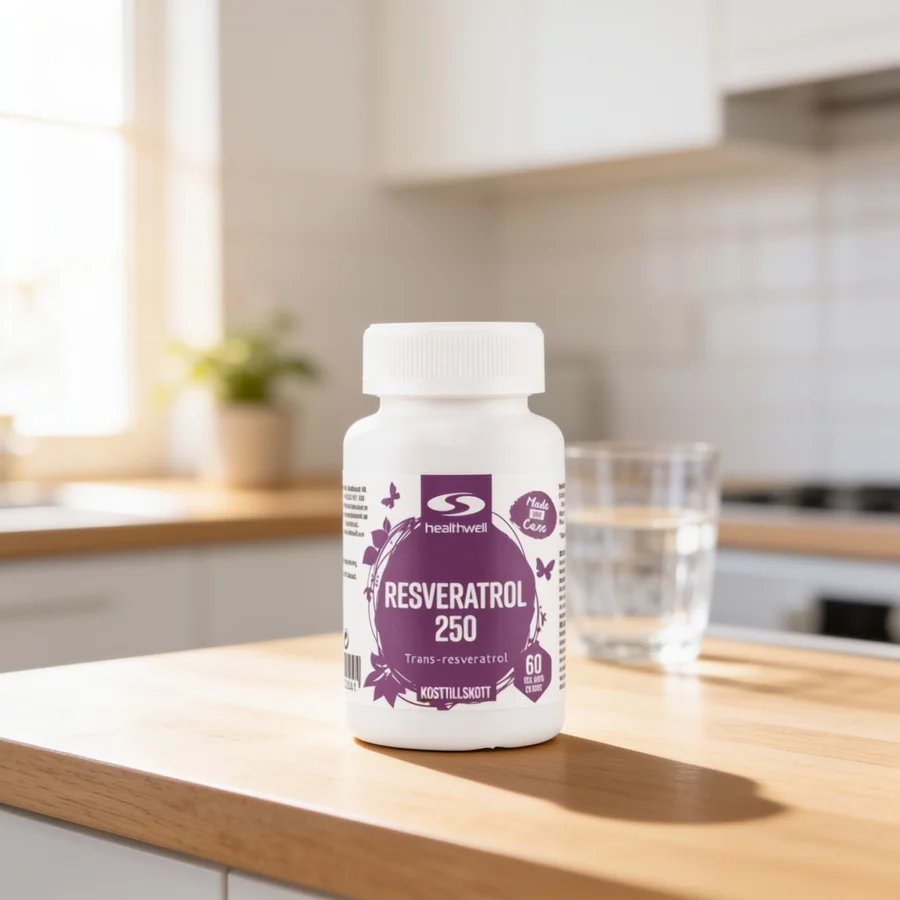 Healthwell Resveratrol 250 i et hverdagsmiljø