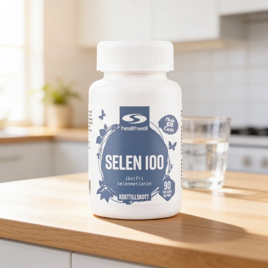 Healthwell Selen 100 i et hverdagsmiljø