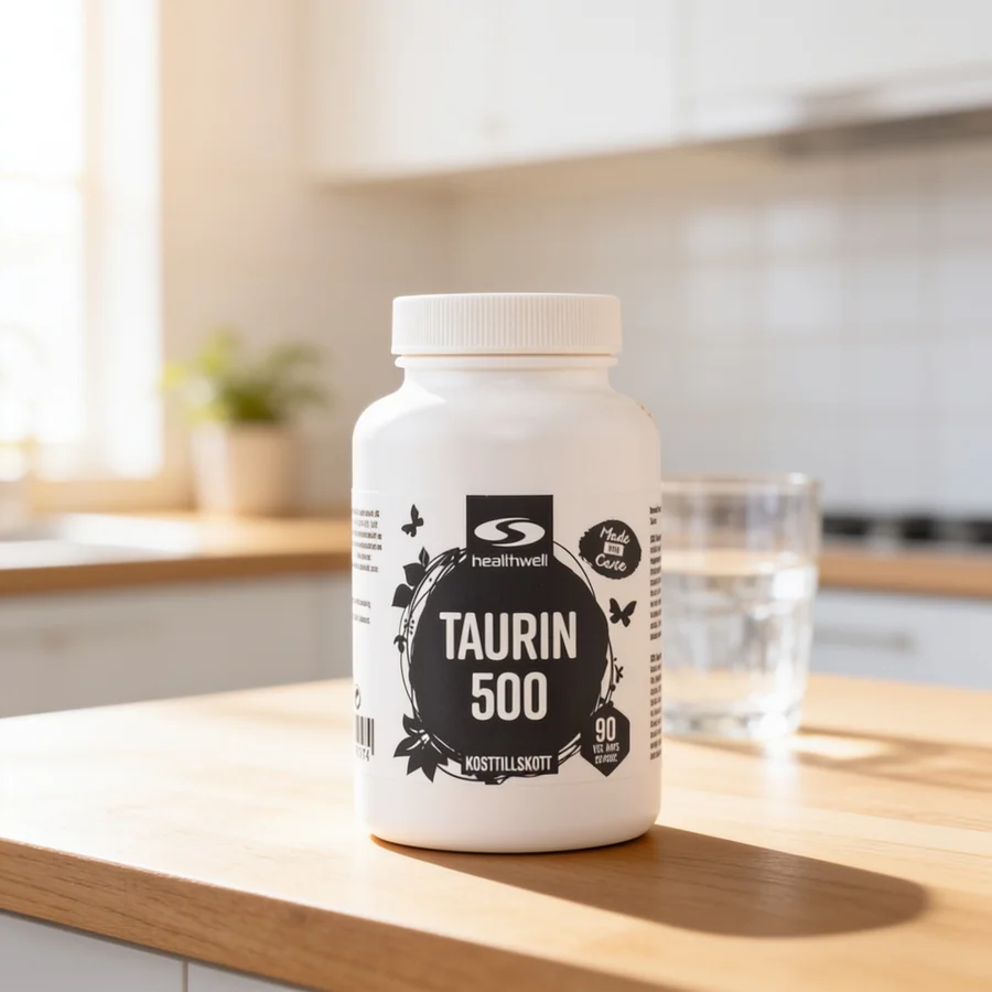 Healthwell Taurin 500 i et hverdagsmiljø