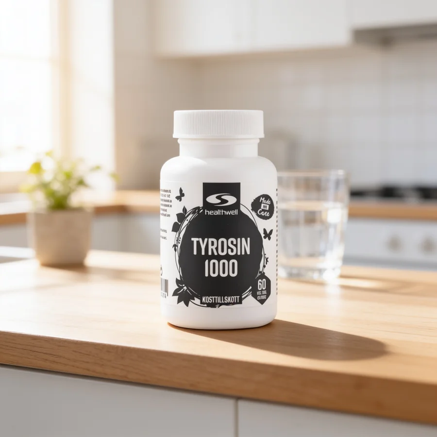 Healthwell Tyrosin 1000 i et hverdagsmiljø