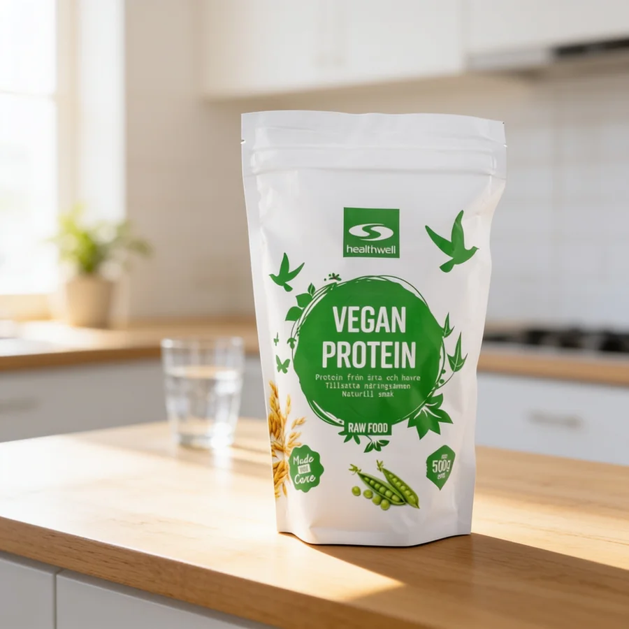 Healthwell Vegan Protein i et hverdagsmiljø