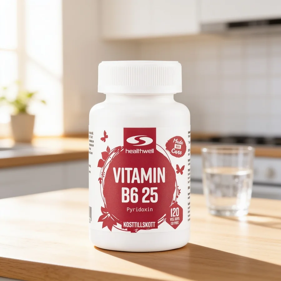 Healthwell Vitamin B6 25 i et hverdagsmiljø