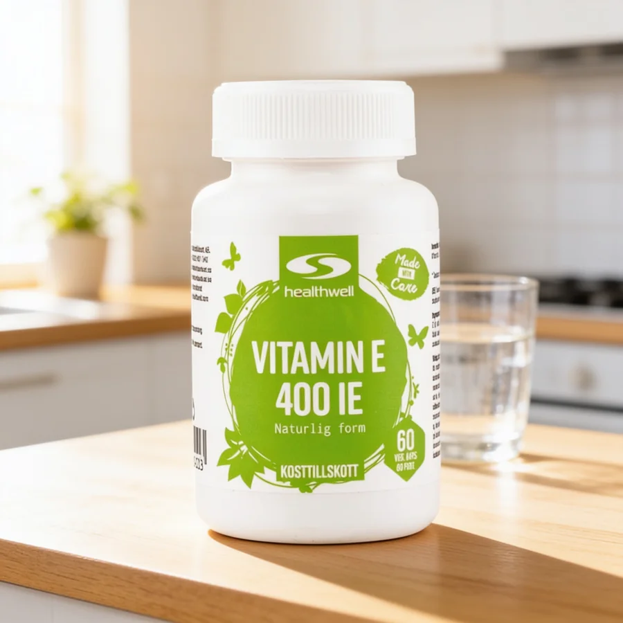 Healthwell Vitamin E 400 IE i et hverdagsmiljø