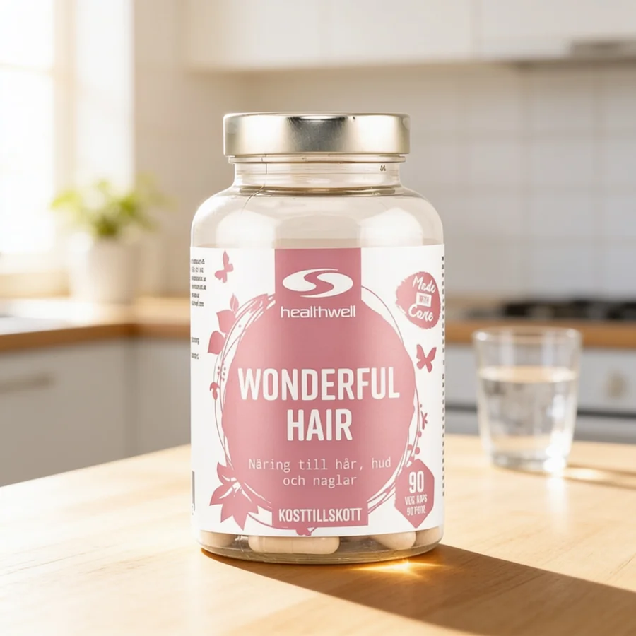 Healthwell Wonderful Hair i et hverdagsmiljø