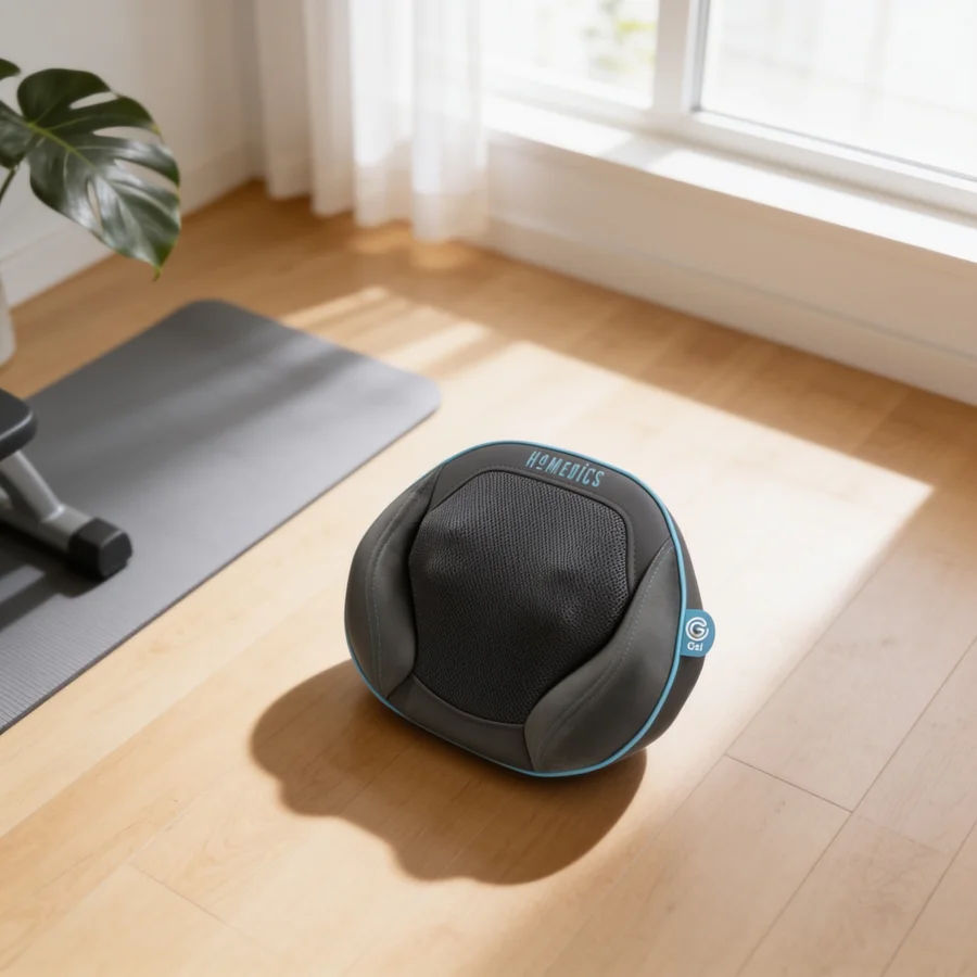 HoMedics Shiatsu Massagepude (24W, 2 programmer) i et hverdagsmiljø