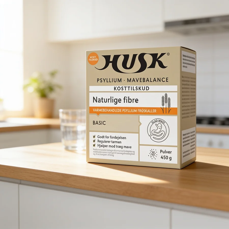 HUSK Psyllium Mavebalance 450 g i et hverdagsmiljø