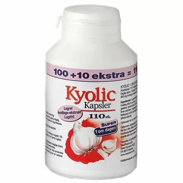 Kyolic 1 om dagen (lagret hvidløgsekstrakt)