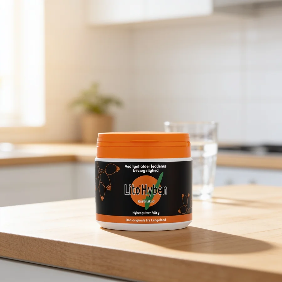 Lito Hyben Pulver (Hyben Vital) i et hverdagsmiljø