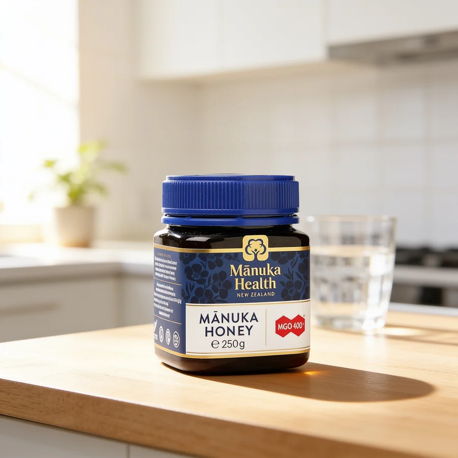 Manuka Health Manuka Honning MGO 400+ i et hverdagsmiljø