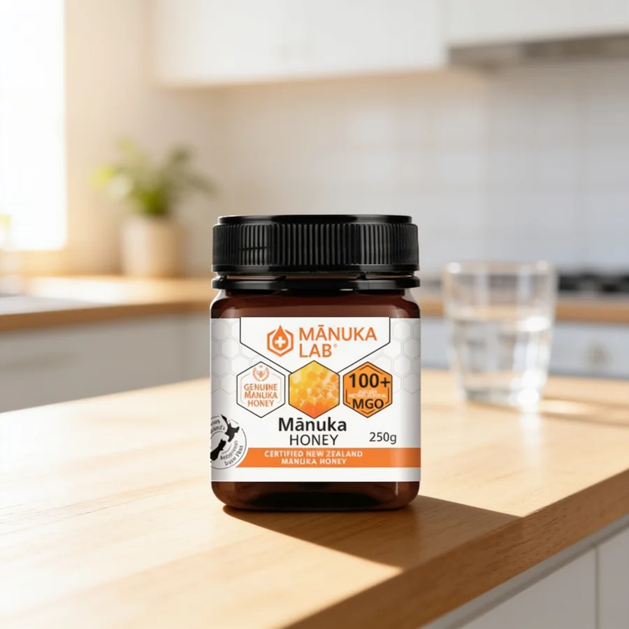 Manuka Lab Manuka Honey 100+ MGO i et hverdagsmiljø