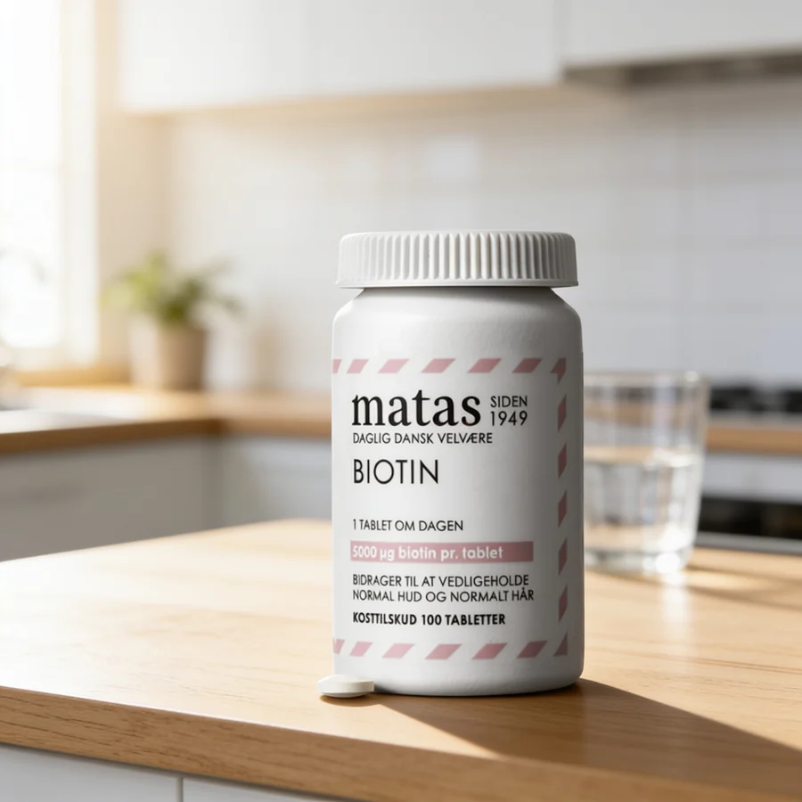 Matas Striber Biotin 5 mg i et hverdagsmiljø