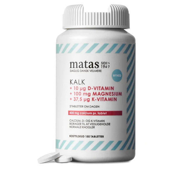 Kalk 400 mg + Magnesium 100 mg + D-vitamin + K-vitamin