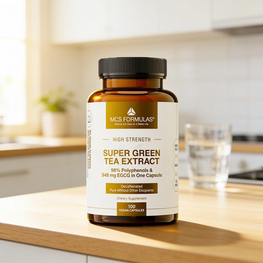 MCS Formulas Grøn Te-ekstrakt (EGCG) 580 mg i et hverdagsmiljø